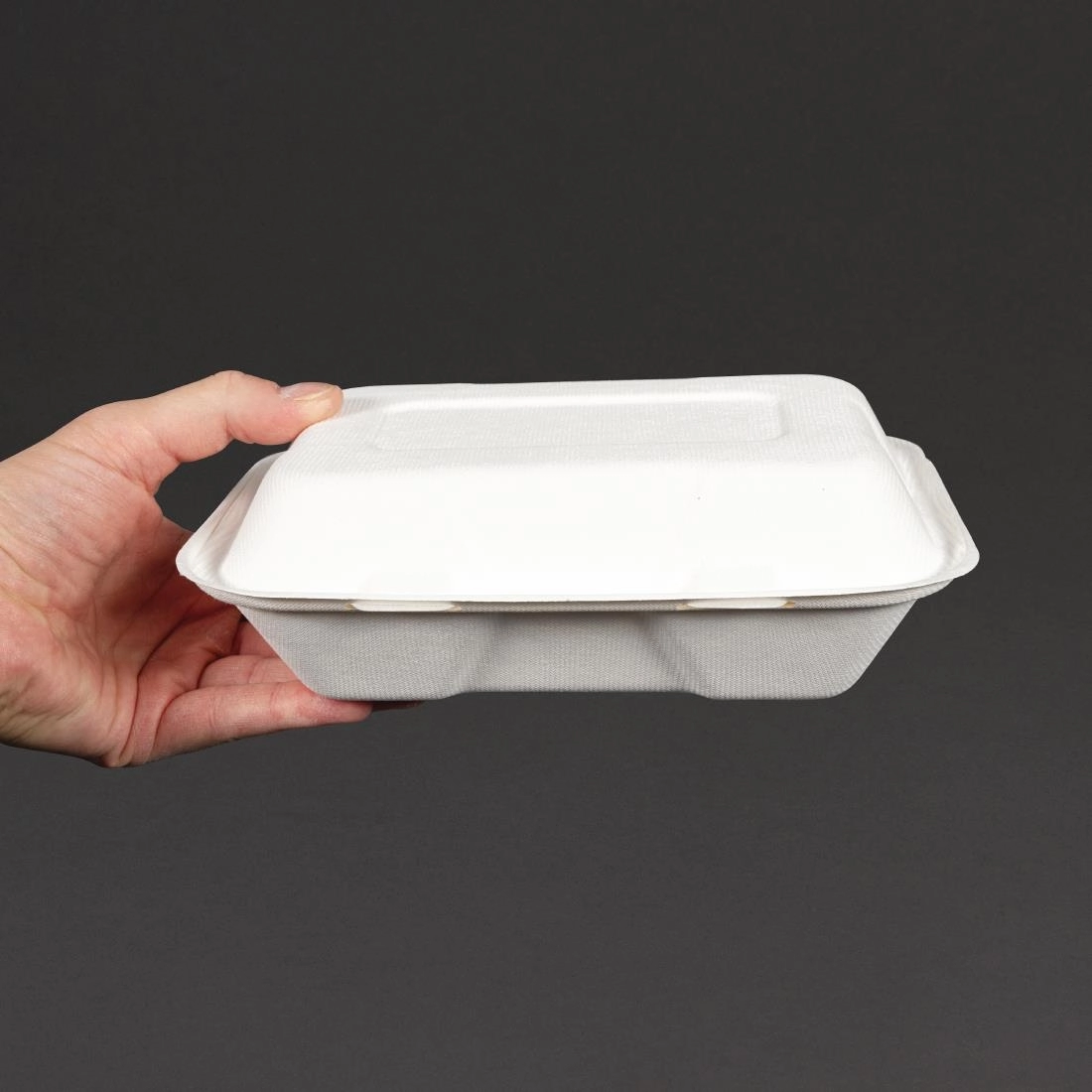 Sie können einen Vegware kompostierbare Einweg Menüboxen mit Klappdeckel aus Bagasse 22,8cm (200 Stück) bei Supplierz BV kaufen