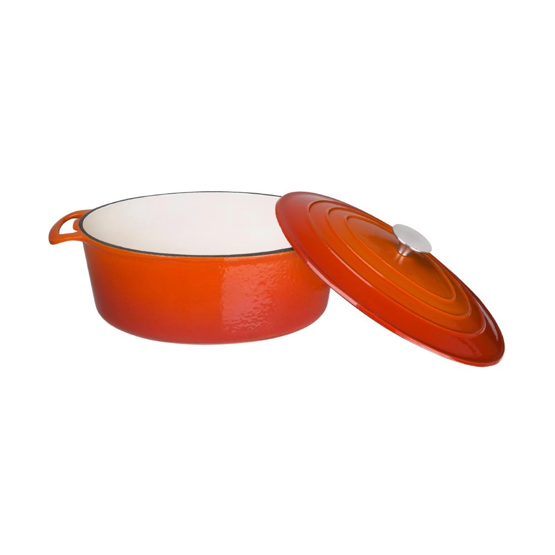 Een Vogue ovale inductie braadpan oranje 6L koop je bij Supplierz BV