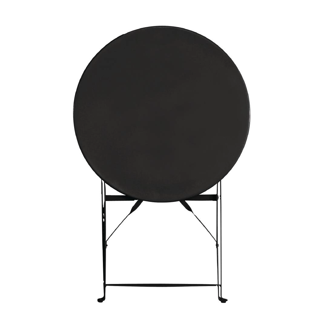 Een Bolero ronde stalen opklapbare tafel zwart 59,5cm koop je bij Supplierz BV