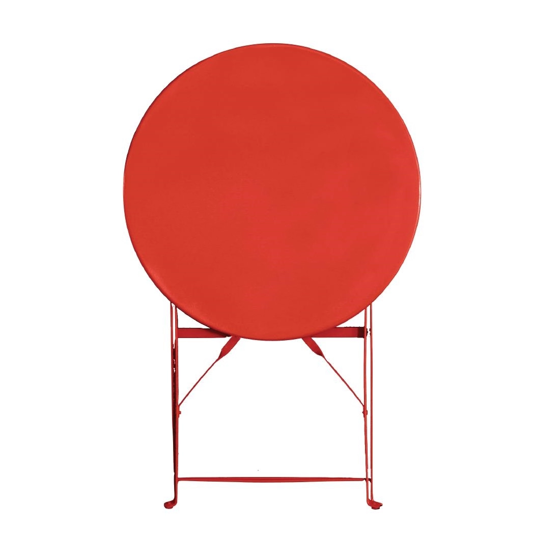 Een Bolero ronde stalen opklapbare tafel rood 59,5cm koop je bij Supplierz BV