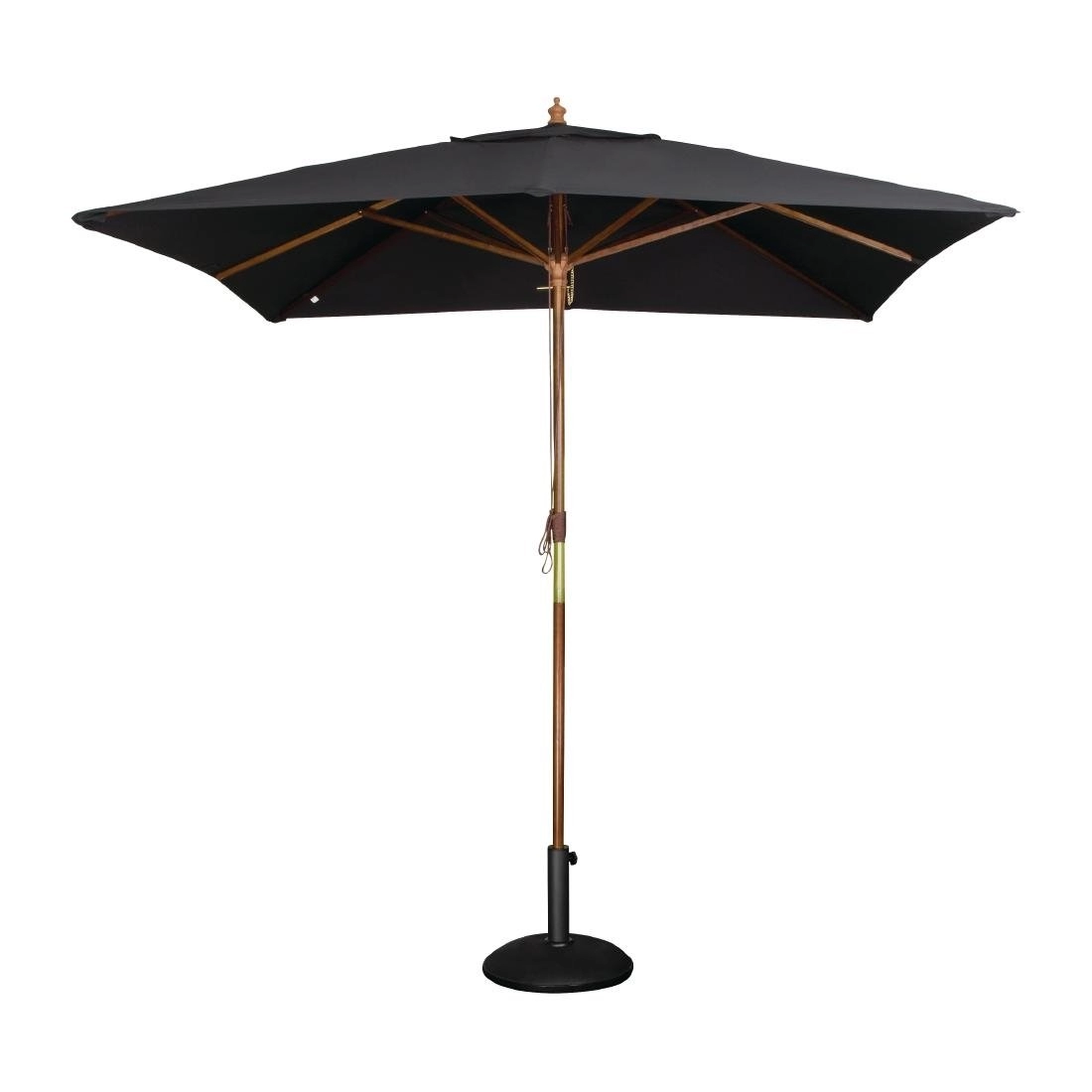 Een Bolero vierkante zwarte parasol 2,5 meter koop je bij Supplierz BV