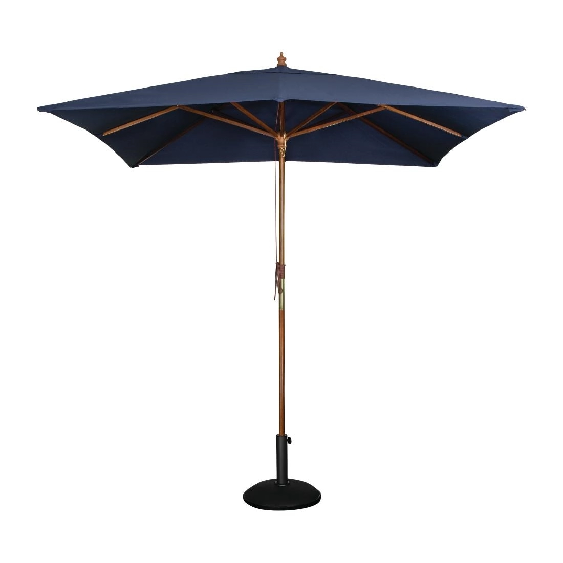 Een Bolero vierkante donkerblauwe parasol 2,5 meter koop je bij Supplierz BV