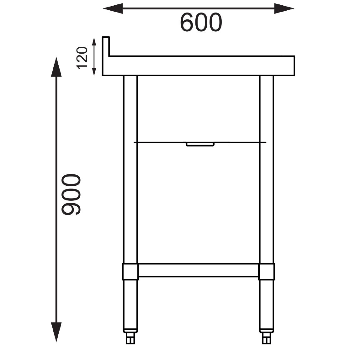 Sie können einen Vogue kleiner Spültisch 75cm lang bei Supplierz BV kaufen