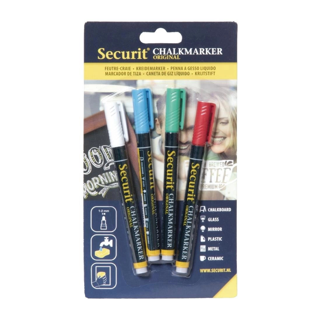 Een Securit wisbare krijtstiften 2mm assorti (4 stuks) koop je bij Supplierz BV