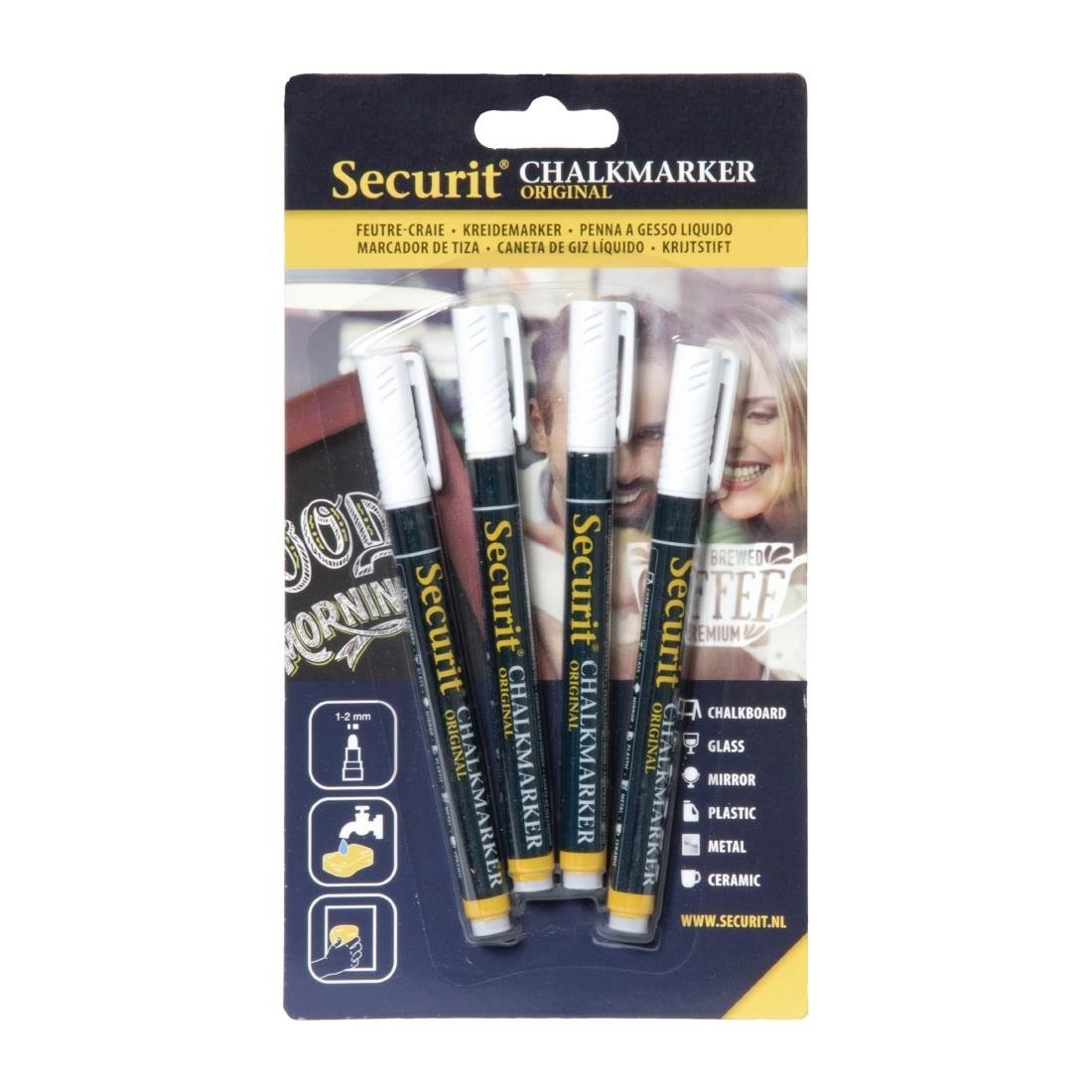 Buy your Securit wisbare krijtstiften 2mm wit (4 stuks) at Supplierz BV