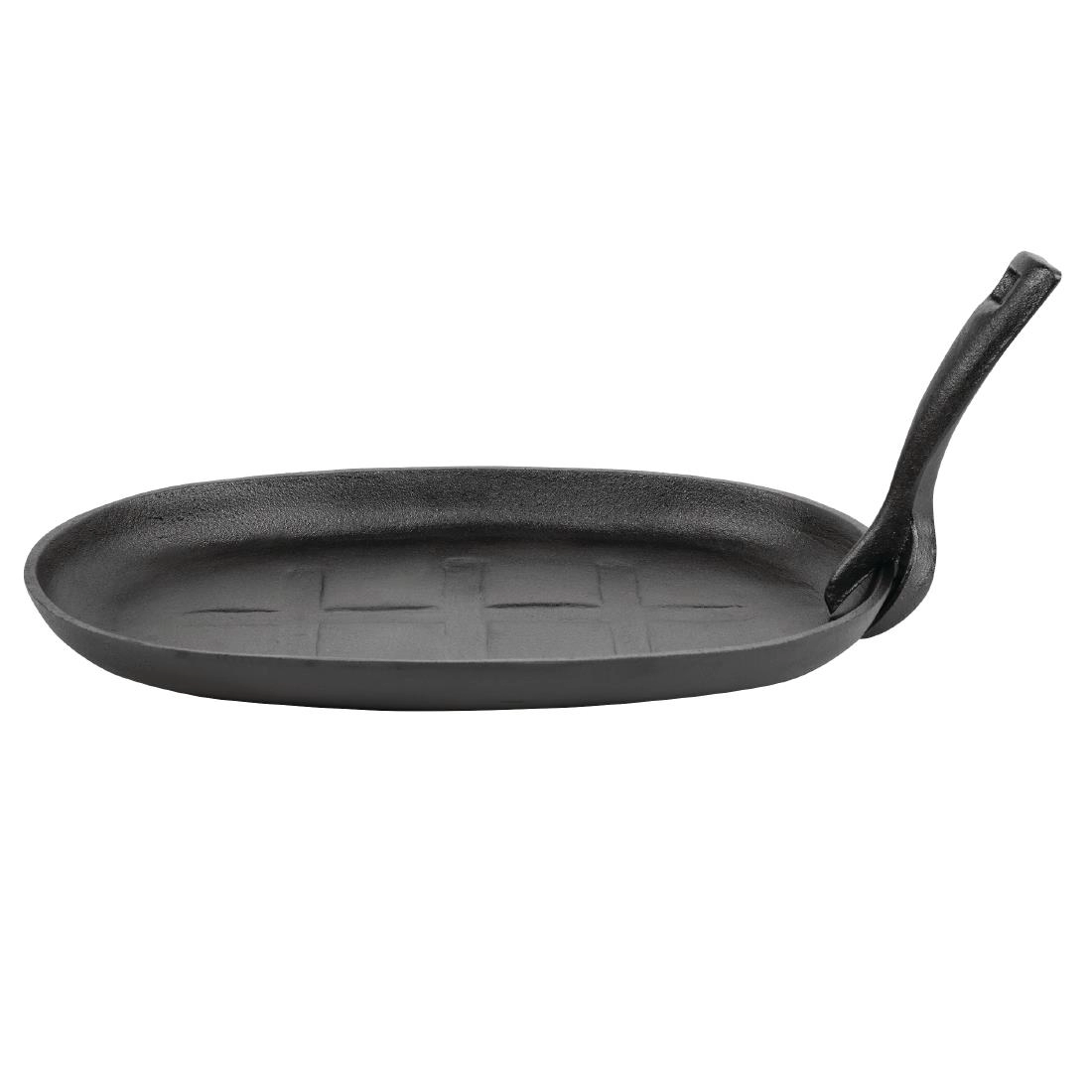 Een Olympia gietijzeren schaal/sizzle platter ovaal 28x19cm koop je bij Supplierz BV