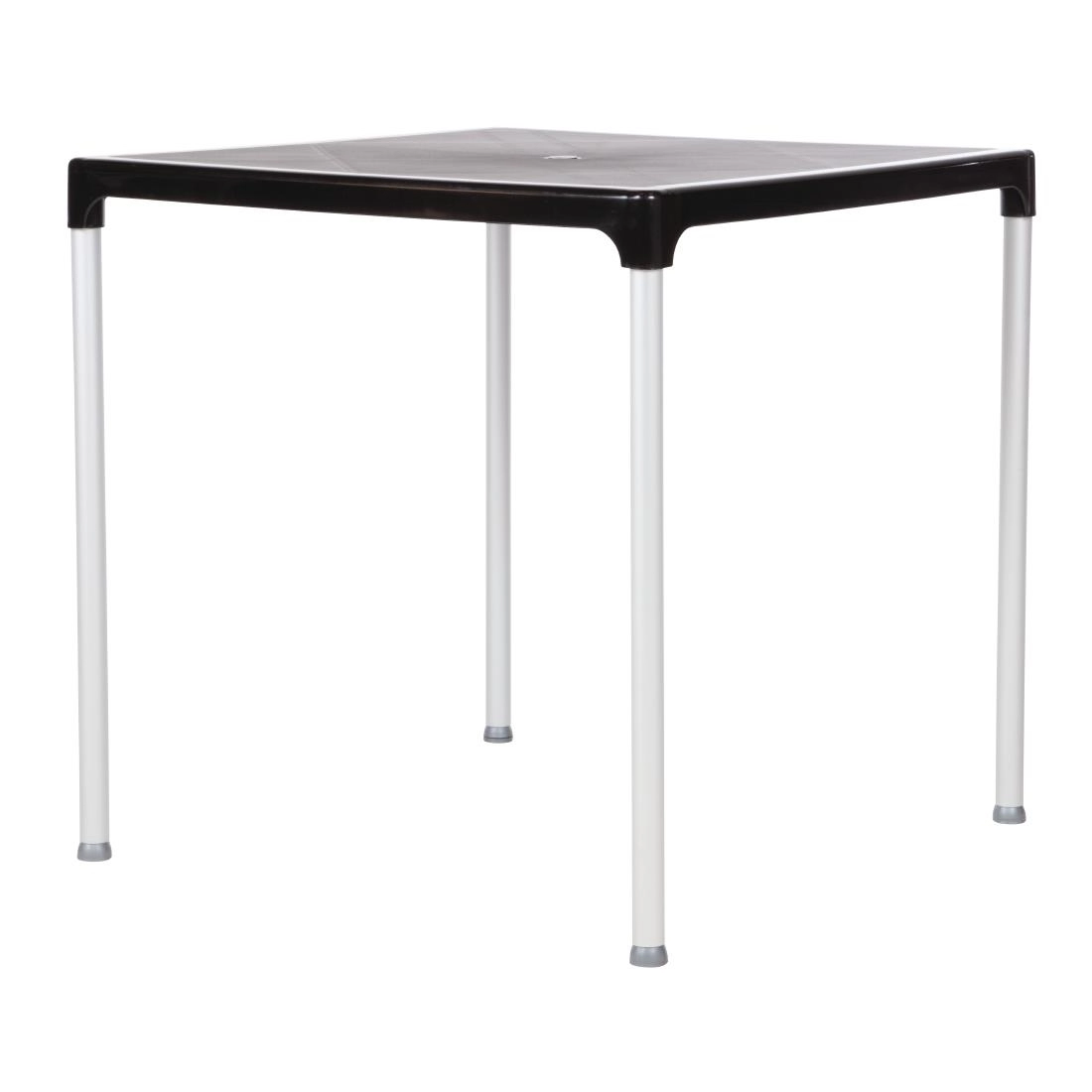 Een Bolero vierkante horeca tafel met aluminium poten zwart 75cm koop je bij Supplierz BV