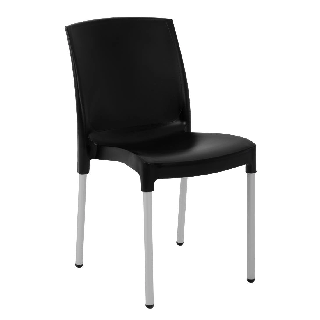 Een Stapelbare bistro zijstoelen zwart (verpakking van 4) koop je bij Supplierz BV