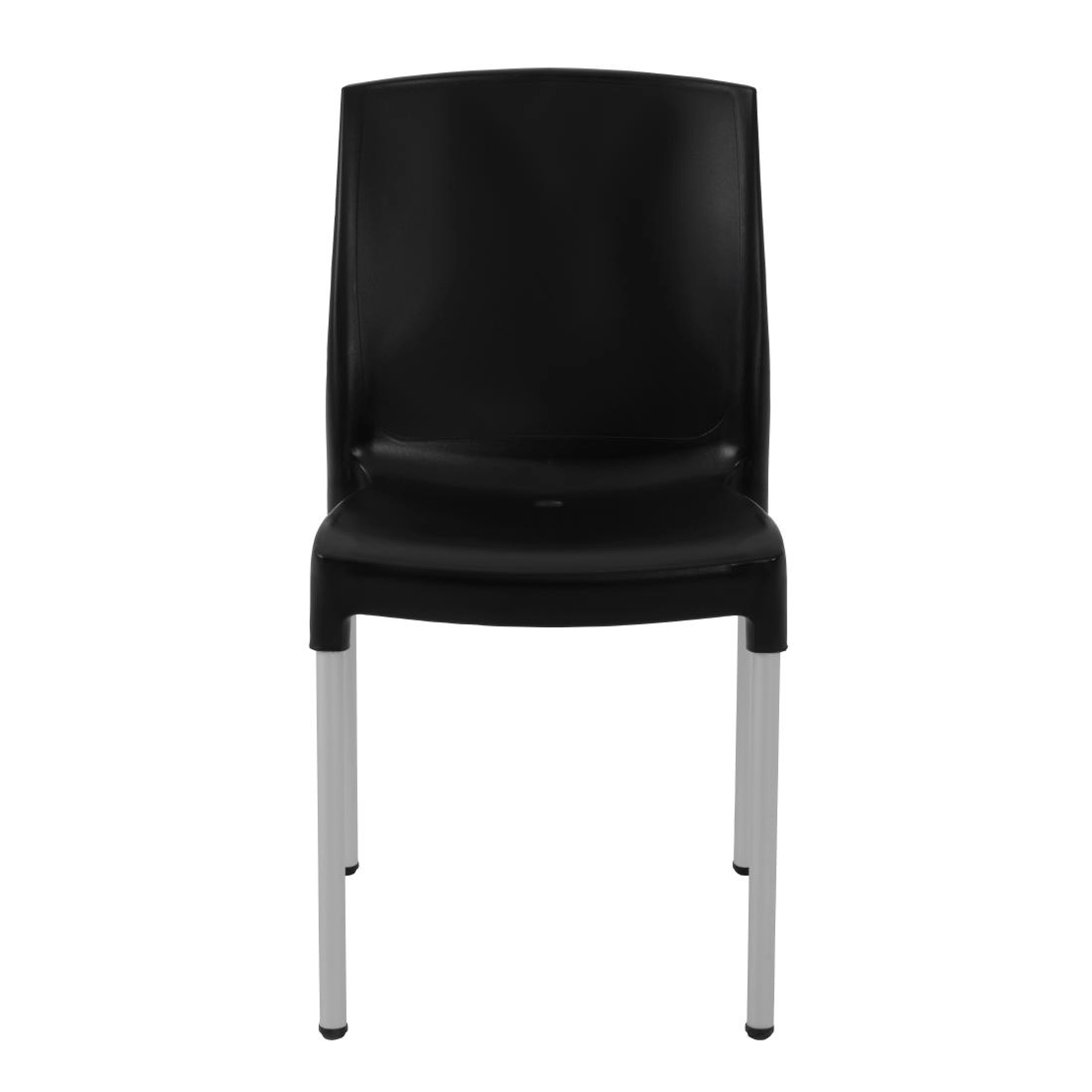 Een Stapelbare bistro zijstoelen zwart (verpakking van 4) koop je bij Supplierz BV