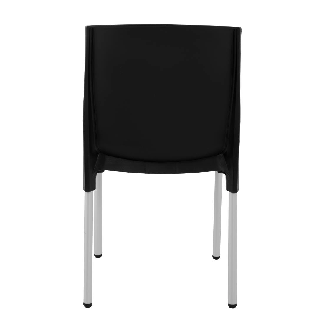 Een Stapelbare bistro zijstoelen zwart (verpakking van 4) koop je bij Supplierz BV