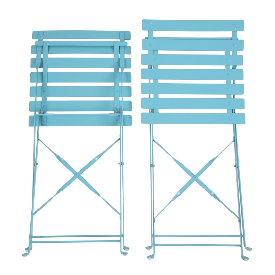 Een Bolero stalen opklapbare stoelen turquoise (2 stuks) koop je bij Supplierz BV