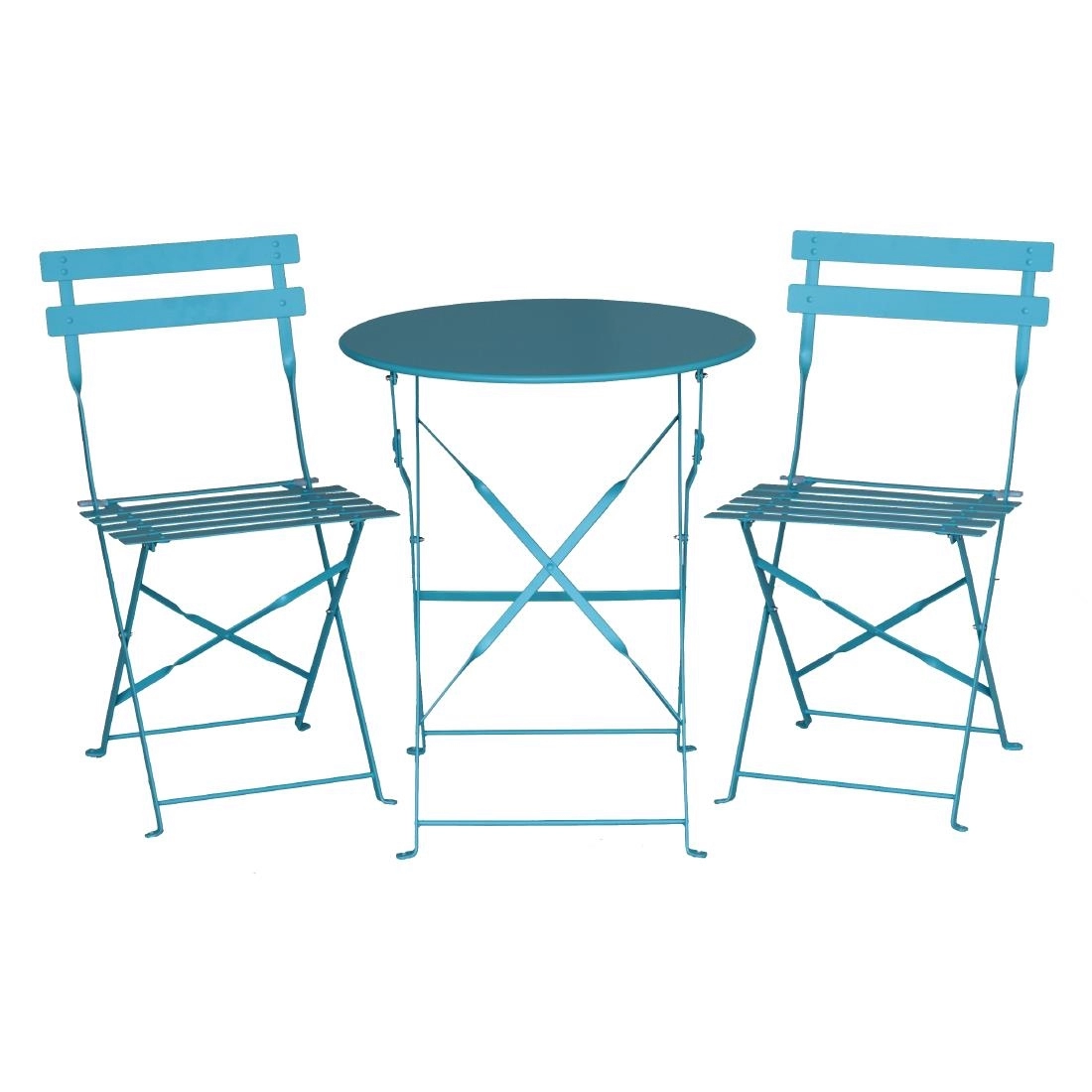 Een Bolero stalen opklapbare stoelen turquoise (2 stuks) koop je bij Supplierz BV