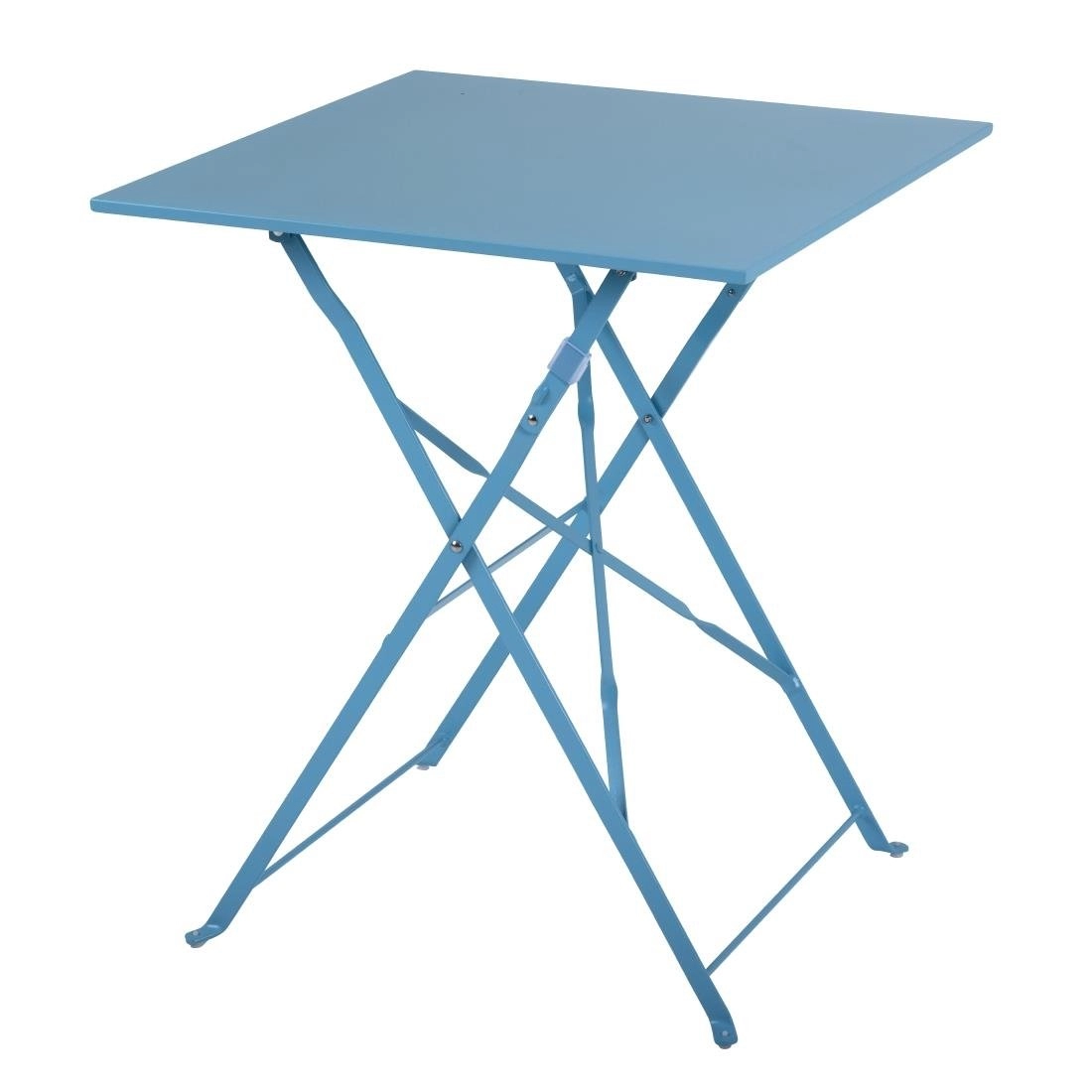 Een Bolero vierkante opklapbare stalen tafel turquoise 60cm koop je bij Supplierz BV