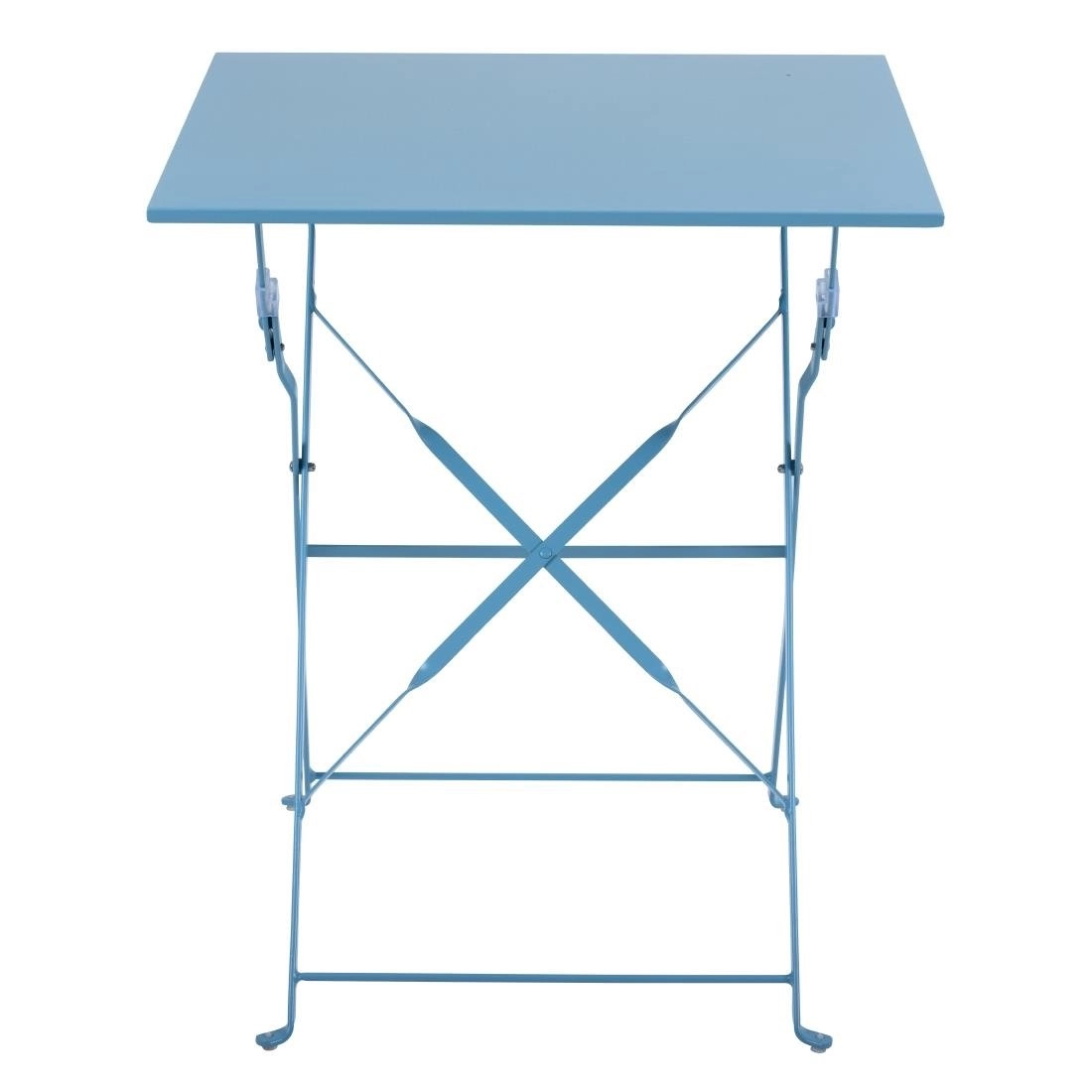 Een Bolero vierkante opklapbare stalen tafel turquoise 60cm koop je bij Supplierz BV