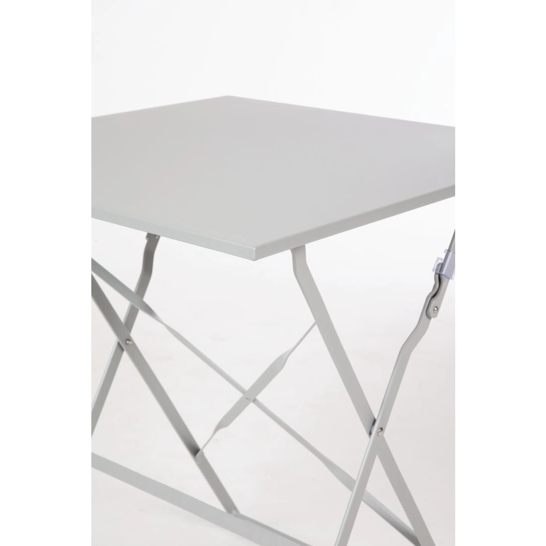 Een Bolero vierkante opklapbare stalen tafel grijs 60cm koop je bij Supplierz BV