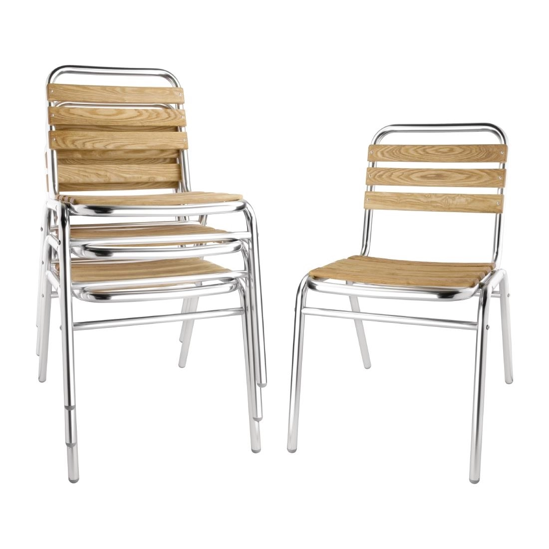 Een Bolero aluminium en essenhouten stoelen (4 stuks) koop je bij Supplierz BV