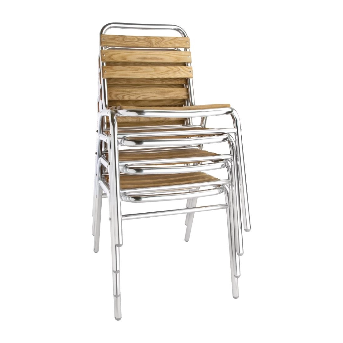 Een Bolero aluminium en essenhouten stoelen (4 stuks) koop je bij Supplierz BV