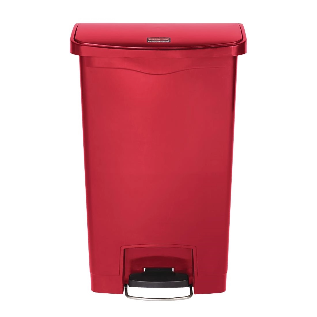 Een Rubbermaid Slim Jim Front Step pedaalemmer 50L rood koop je bij Supplierz BV