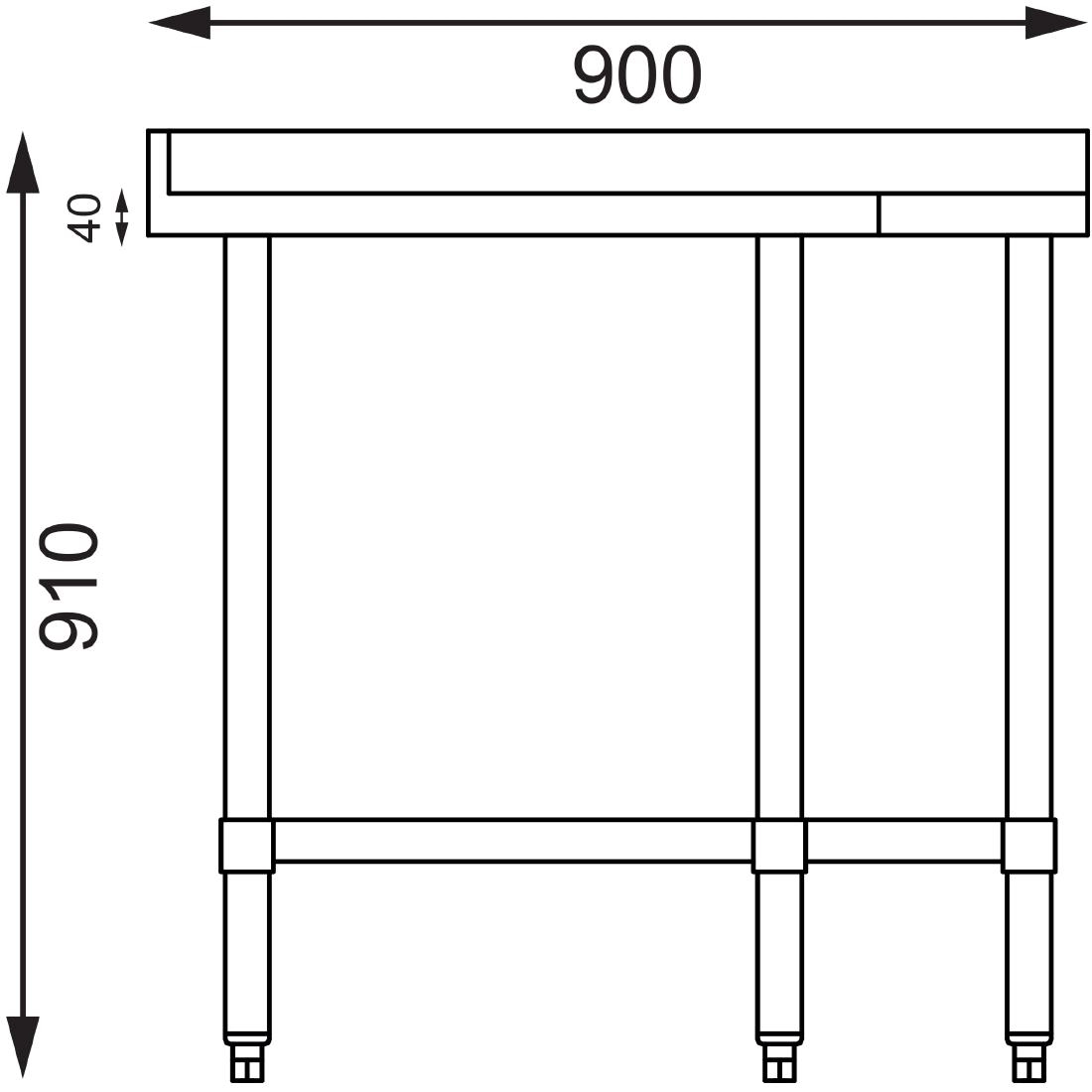 Een Vogue RVS werktafel hoekelement 70cm koop je bij Supplierz BV