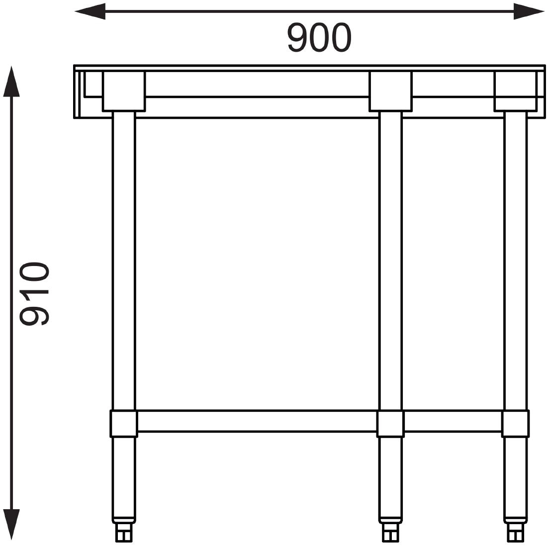 Een Vogue RVS werktafel hoekelement 70cm koop je bij Supplierz BV