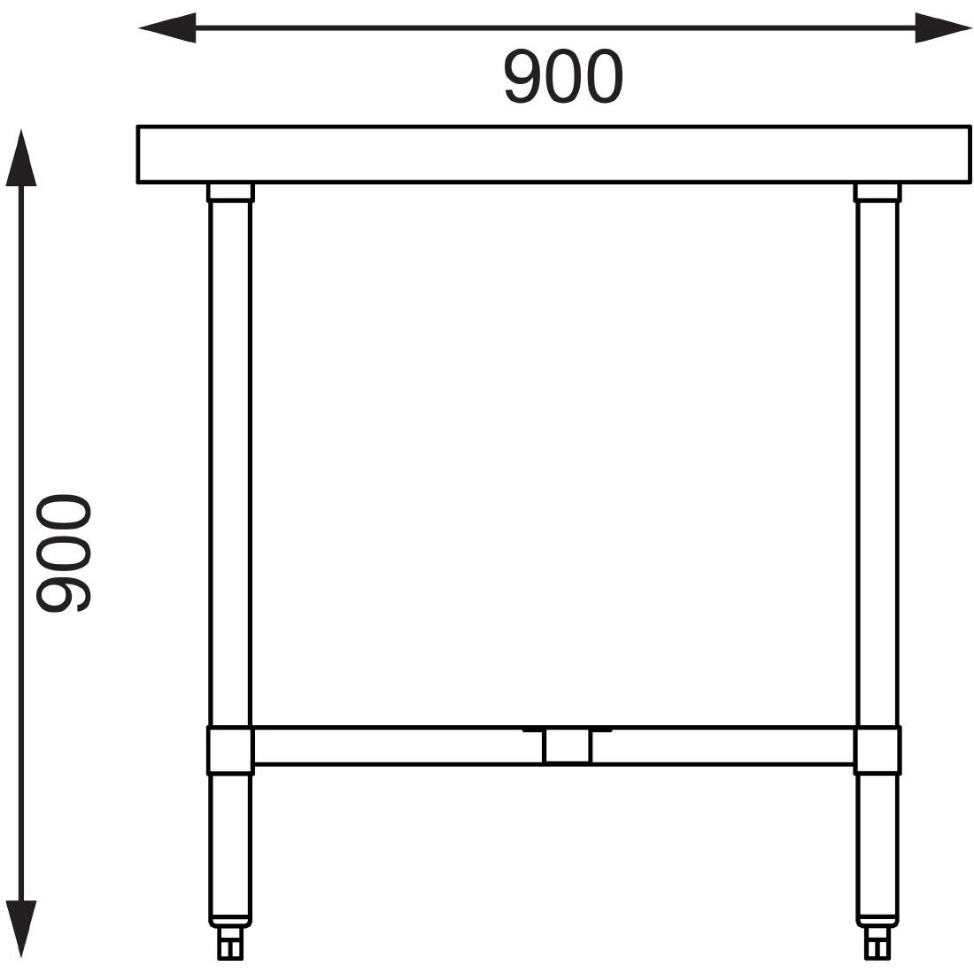 Een Vogue roestvrijstalen middentafel 1800mm koop je bij Supplierz BV