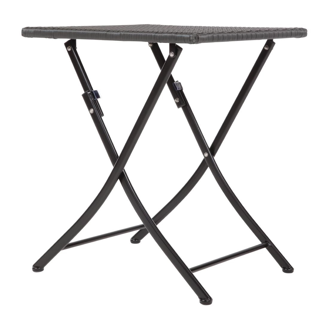 Een Bolero vierkante polyrotan klaptafel zwart 60cm koop je bij Supplierz BV