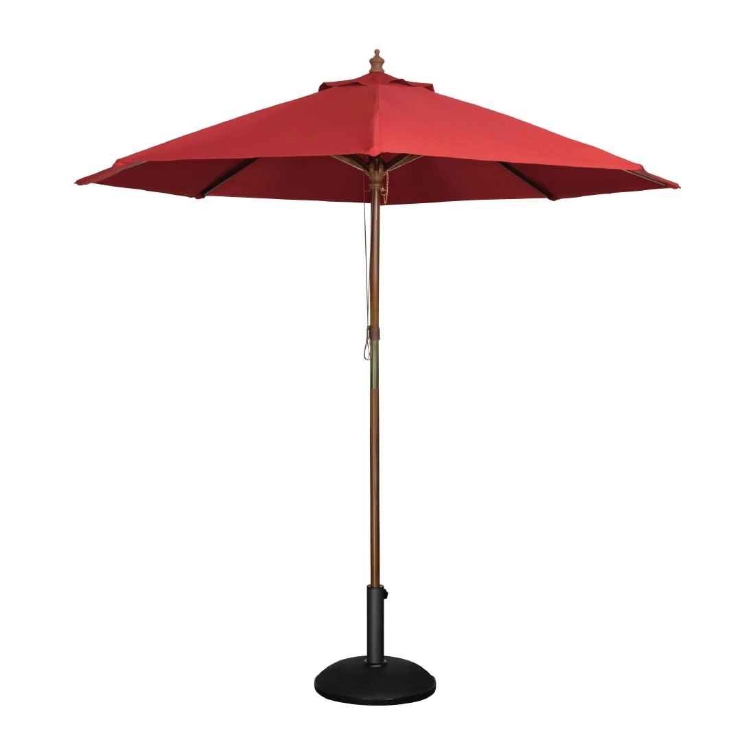 Een Bolero ronde parasol rood 2,5 meter koop je bij Supplierz BV