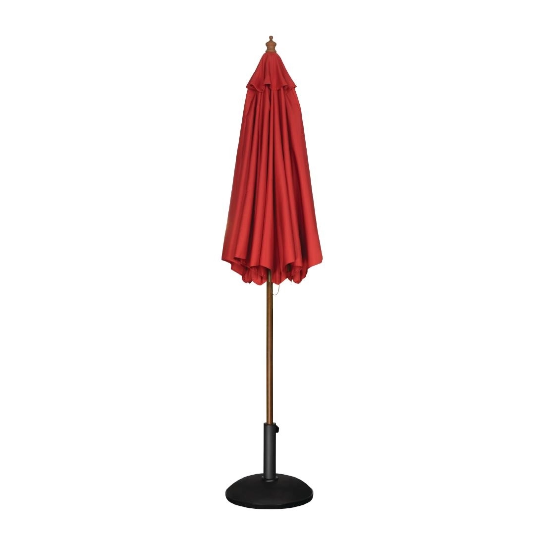 Een Bolero ronde parasol rood 2,5 meter koop je bij Supplierz BV