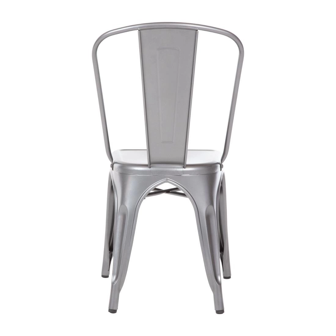 Vous pouvez acheter un Chaises en acier gris métallisé Bolero Bistro (lot de 4) chez Supplierz BV