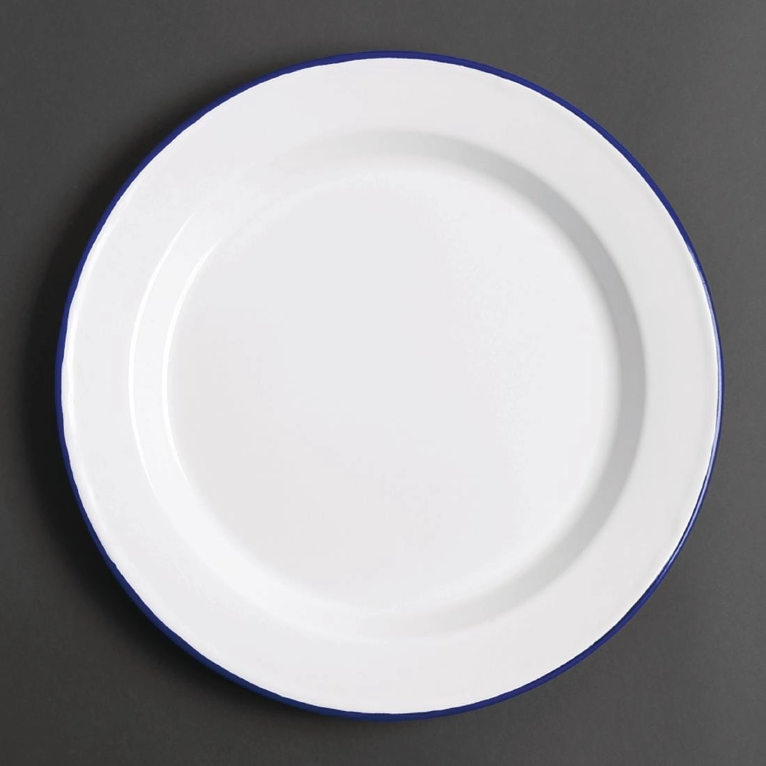 Vous pouvez acheter un Assiette plate en acier émaillé Olympia 245mm lot de 6 chez Supplierz BV