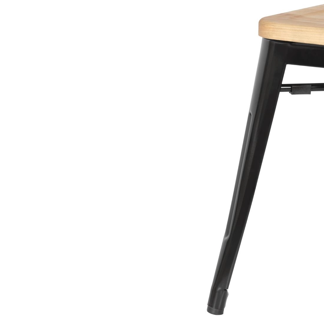 Vous pouvez acheter un Tabourets bistro bas en acier noir avec assise en bois Bolero (lot de 4) chez Supplierz BV