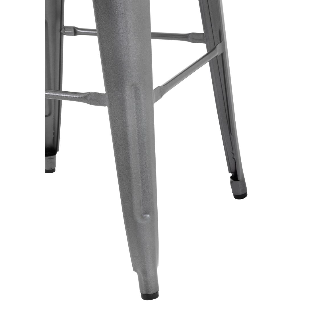 Vous pouvez acheter un Tabourets hauts en acier gris avec assise en bois Bolero Bistro (lot de 4) chez Supplierz BV