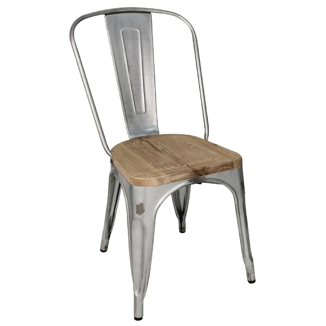 Vous pouvez acheter un Chaises en acier avec assise en bois Bolero (lot de 4) chez Supplierz BV