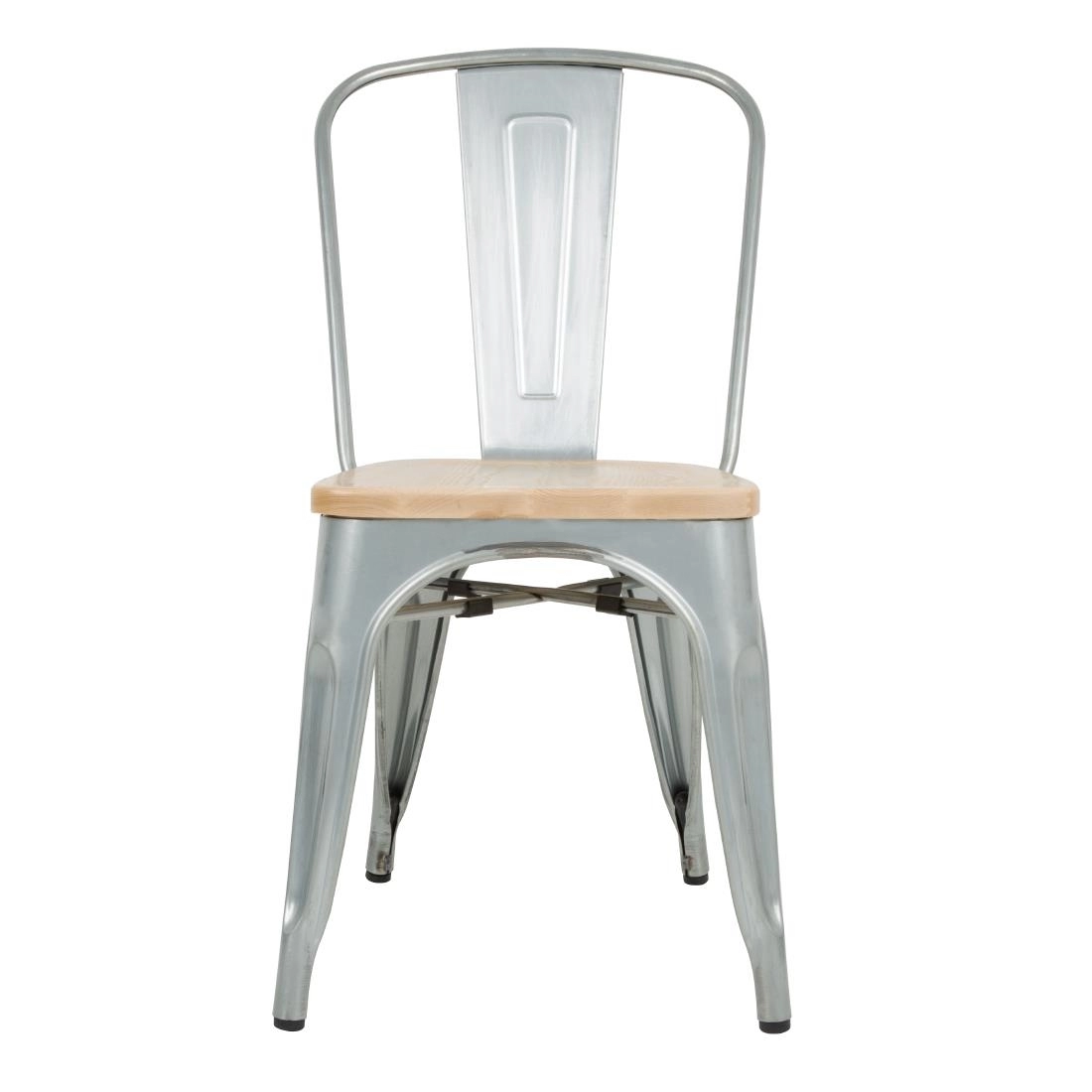 Vous pouvez acheter un Chaises en acier avec assise en bois Bolero (lot de 4) chez Supplierz BV