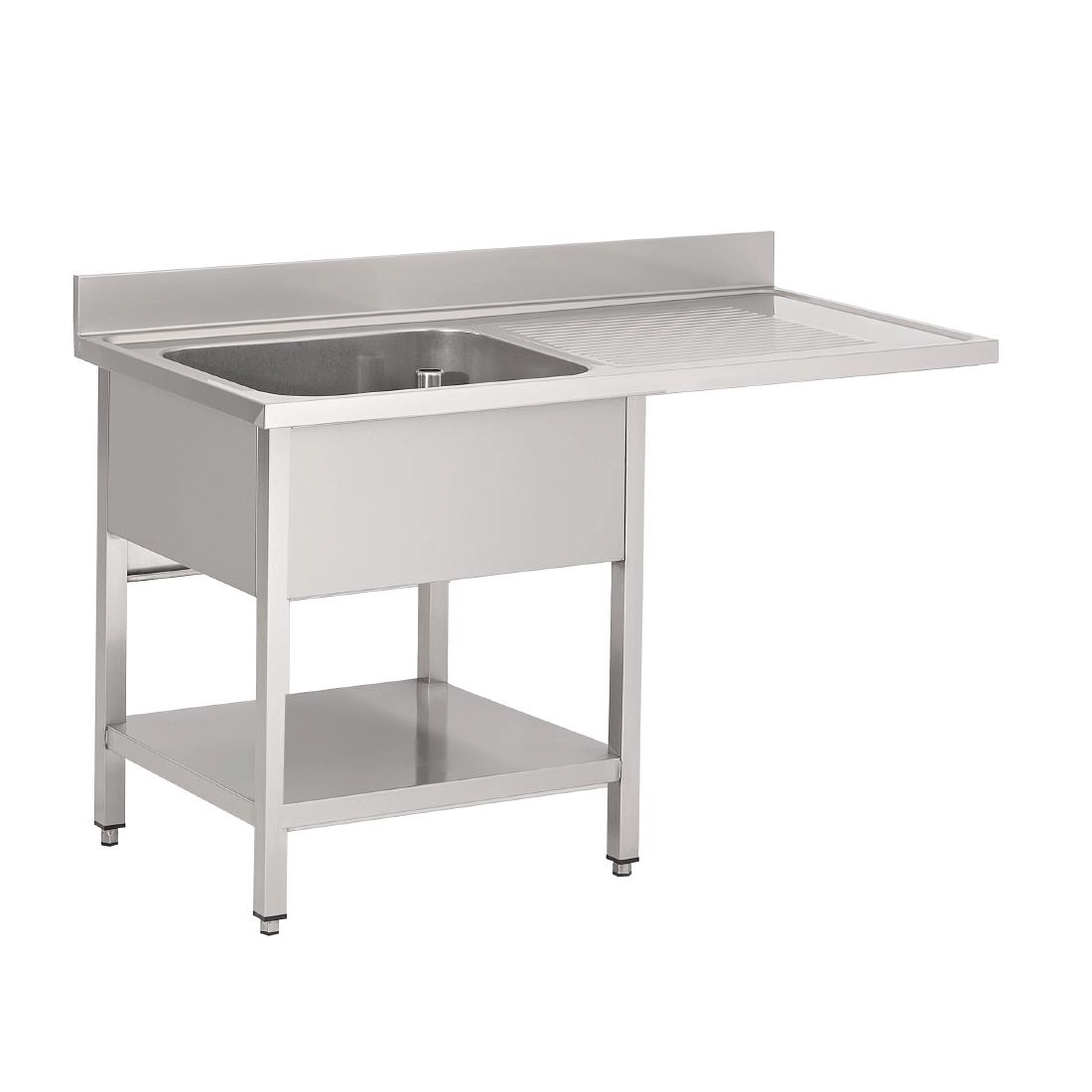 Vous pouvez acheter un Plonge inox avec étagère basse et emplacement lave-vaisselle Gastro M 1 bac à gauche 120 x 70 x 85 cm chez Supplierz BV