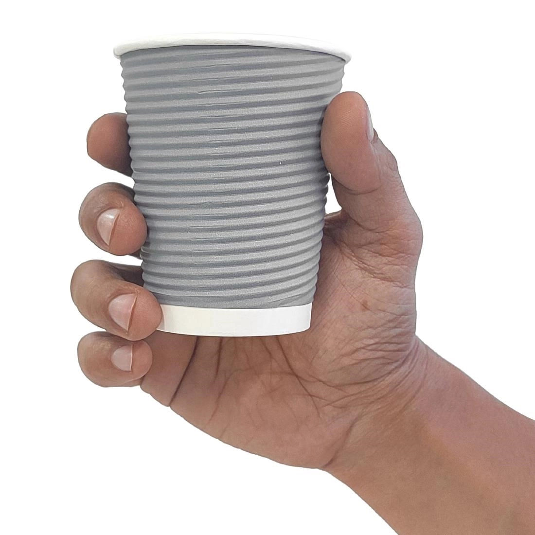 Een Fiesta Recyclable koffiebekers ribbelwand blauwgrijs 225ml (500 stuks) koop je bij Supplierz BV