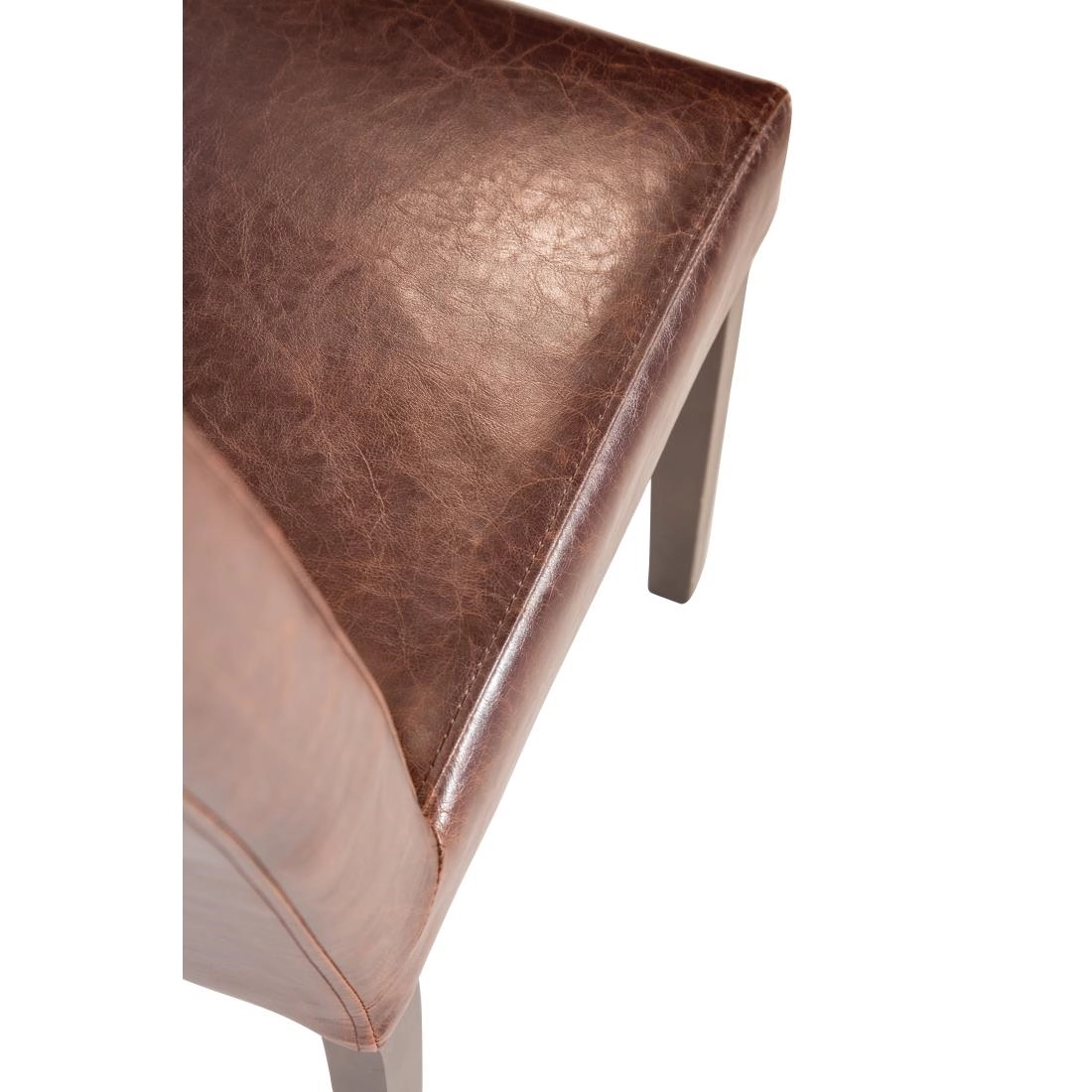 Vous pouvez acheter un Chaise dossier haut en simili cuir Bolero marron foncé patiné x2 chez Supplierz BV