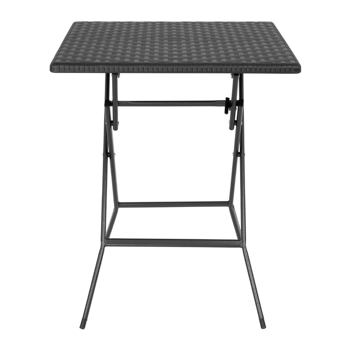 Een Bolero Vierkante Inklapbare Tafel Zwart 620mm koop je bij Supplierz BV