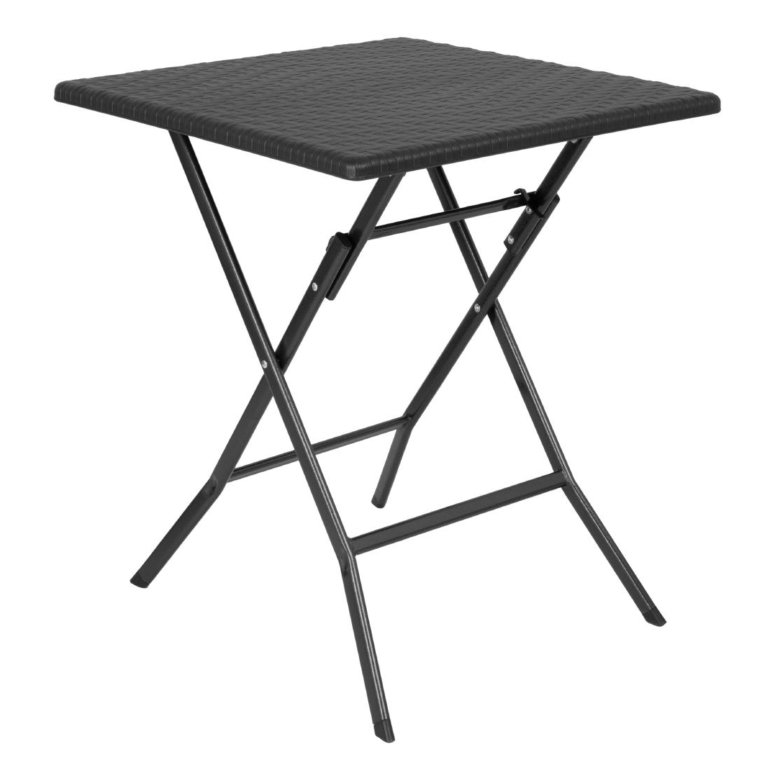 Een Bolero Vierkante Inklapbare Tafel Zwart 620mm koop je bij Supplierz BV