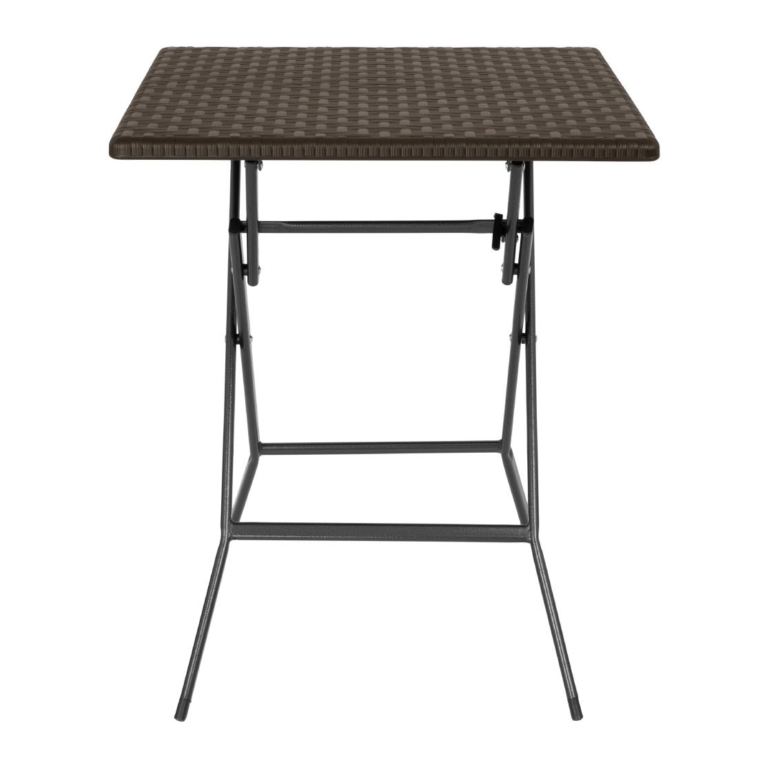 Een Bolero Vierkante Opvouwbare Tafel Bruin 620mm koop je bij Supplierz BV