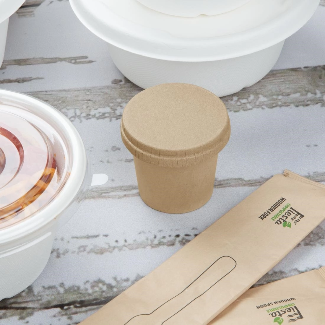 Vous pouvez acheter un Pots à sauce Fiesta Recyclable 80 ml (lot de 1000) chez Supplierz BV