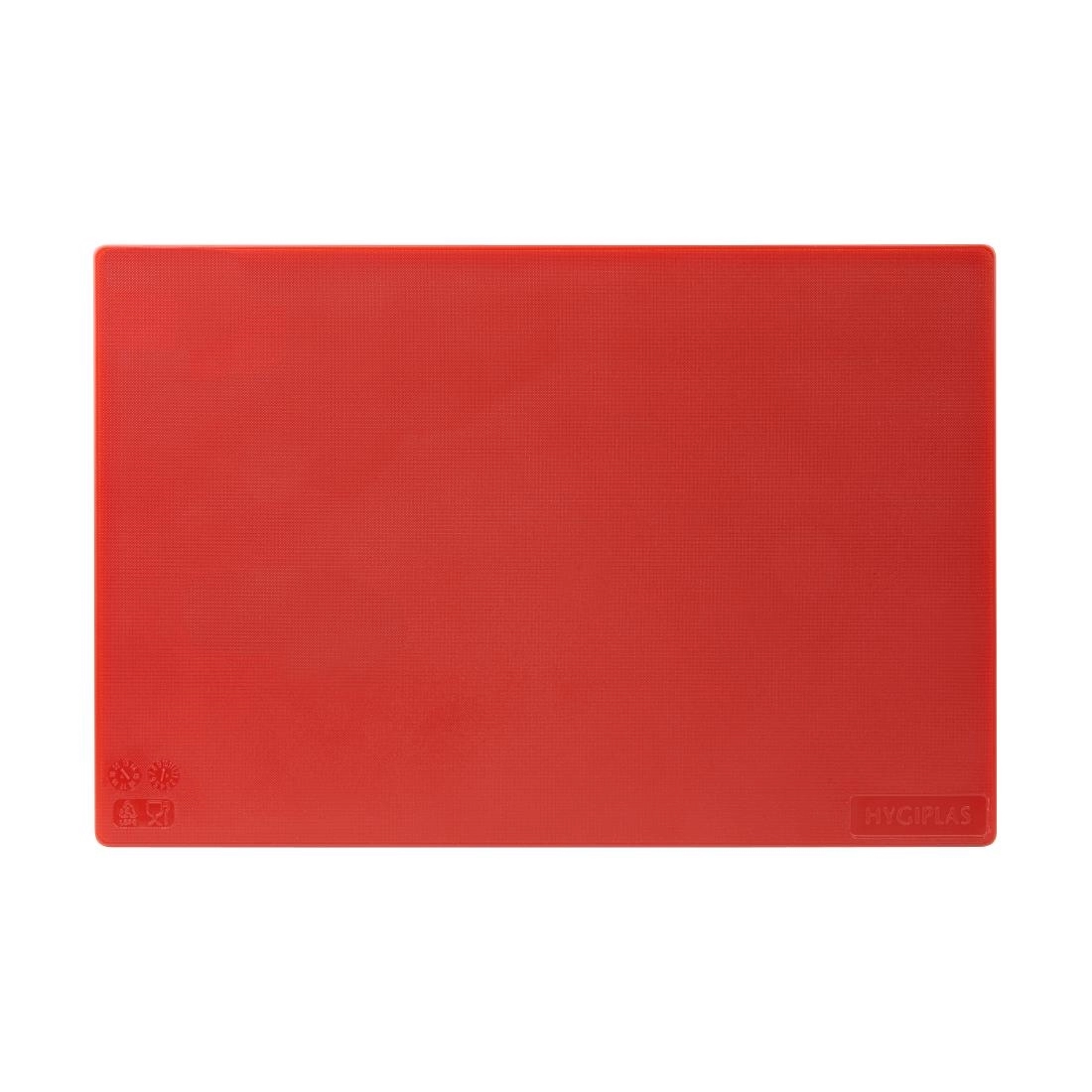 Een Hygiplas antibacteriële LDPE snijplank rood 450x300x10mm koop je bij Supplierz BV