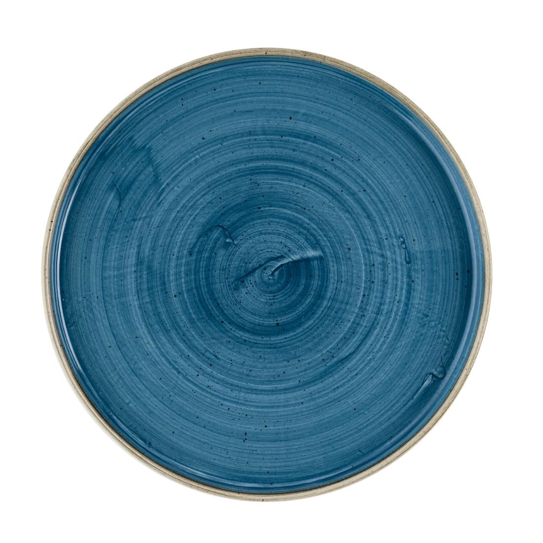 Een Churchill Stonecast Java Blue Bord Met Opstaande Rand 25.9cm (pak van 6) koop je bij Supplierz BV