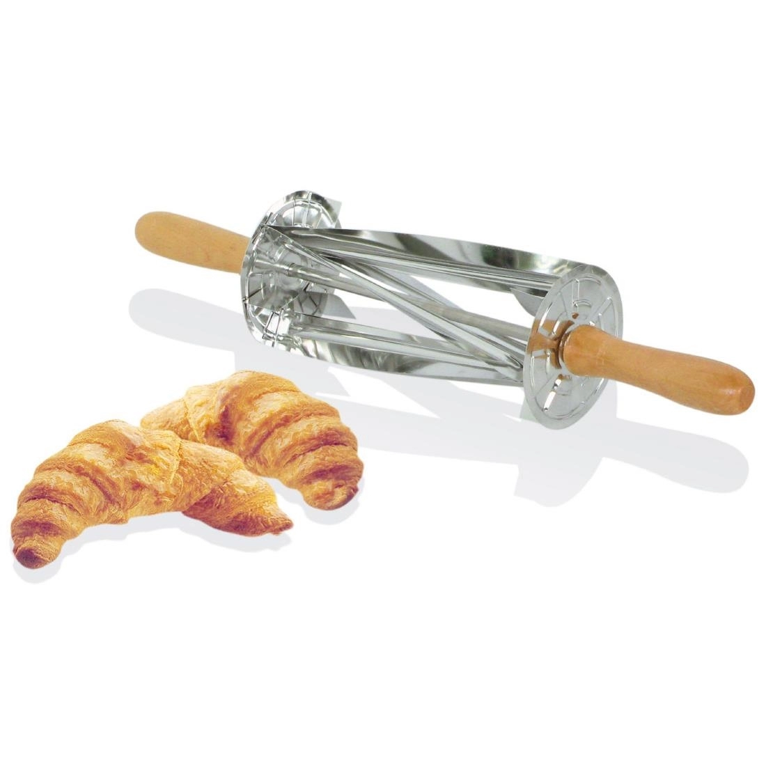 Vous pouvez acheter un Rouleau à croissants en inox poignée bois Gobel Louis Tellier 510x95x95mm chez Supplierz BV