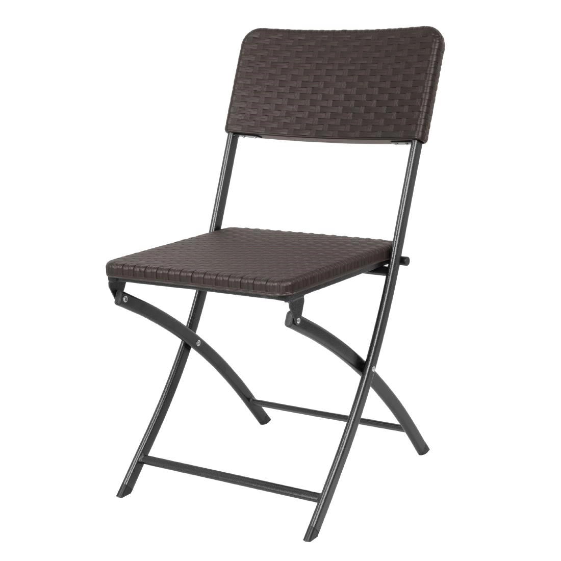 Vous pouvez acheter un Chaises pliantes en rotin PE Bolero marron (lot de 2) chez Supplierz BV