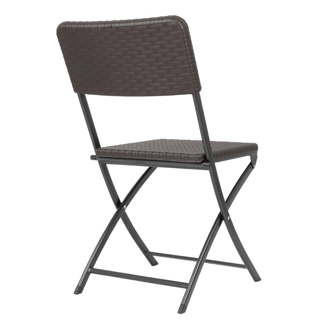 Vous pouvez acheter un Chaises pliantes en rotin PE Bolero marron (lot de 2) chez Supplierz BV