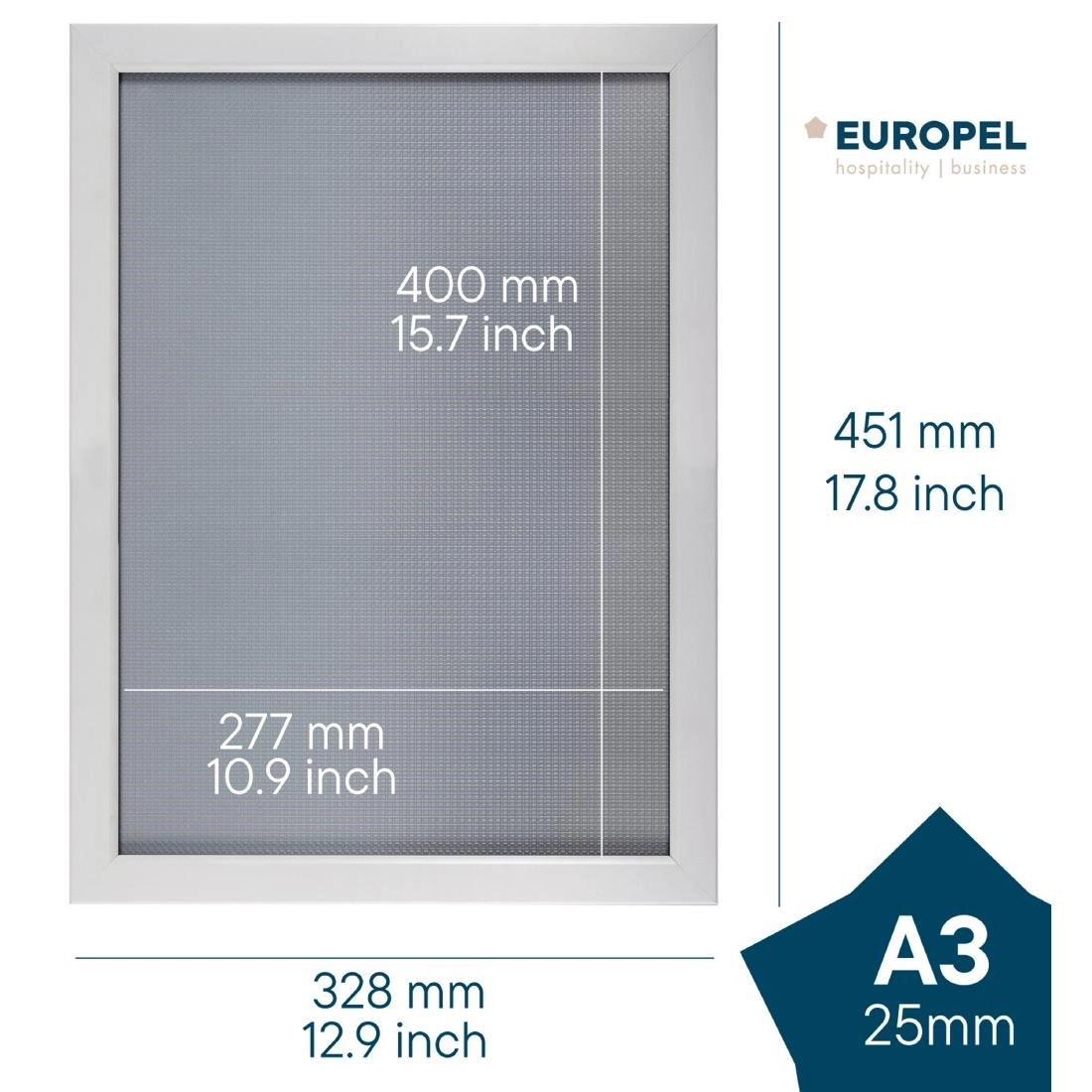 Een Europel Snap Frame A3 25mm Mat Wit koop je bij Supplierz BV