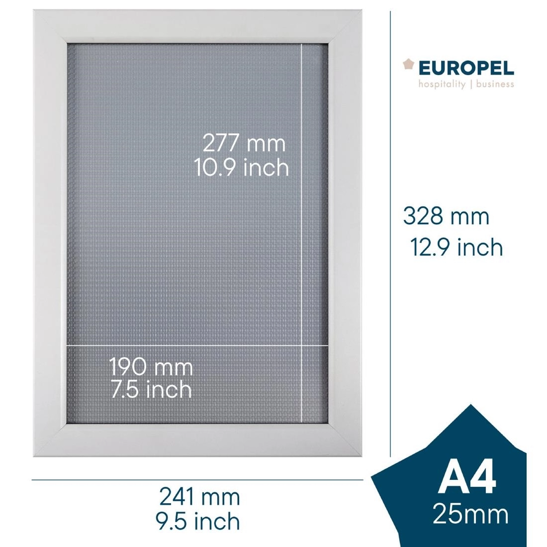 Sie können einen Europel Klapprahmen A4 25mm matt weiß bei Supplierz BV kaufen