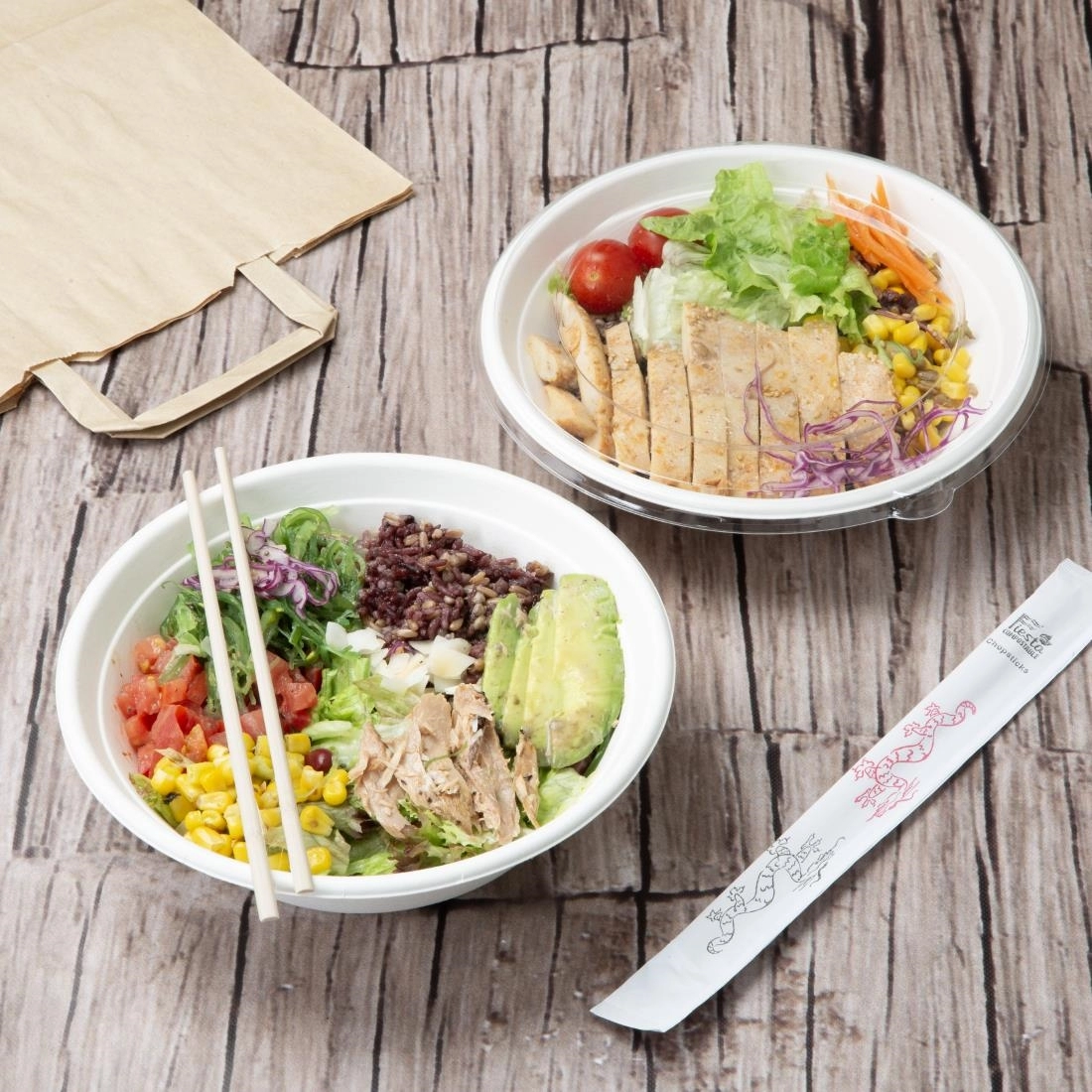 Een Fiesta Composteerbare Bagasse Poke Bowl Basis 24Oz (Verpakking Van 50) koop je bij Supplierz BV