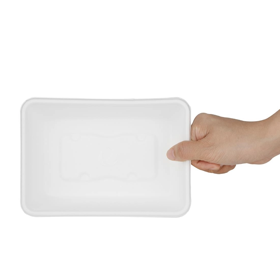 Vous pouvez acheter un Barquettes alimentaires en bagasse Fiesta Compostable 650ml (lot de 100) chez Supplierz BV